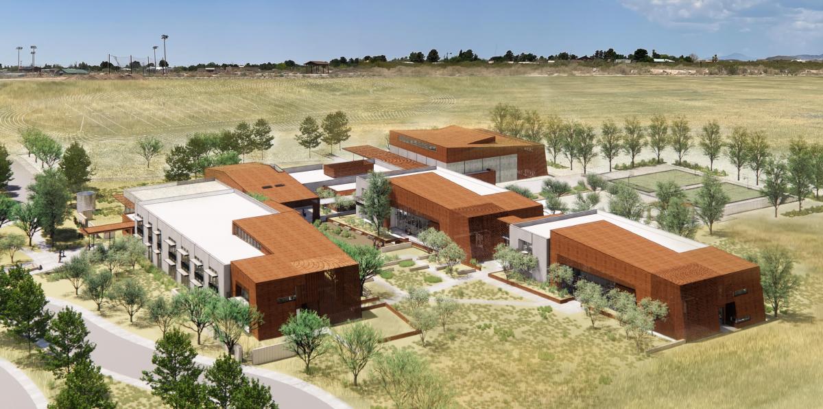 Rendering of Alamogordo Middle School in Alamogordo, New Mexico. To be completed in Fall 2024.